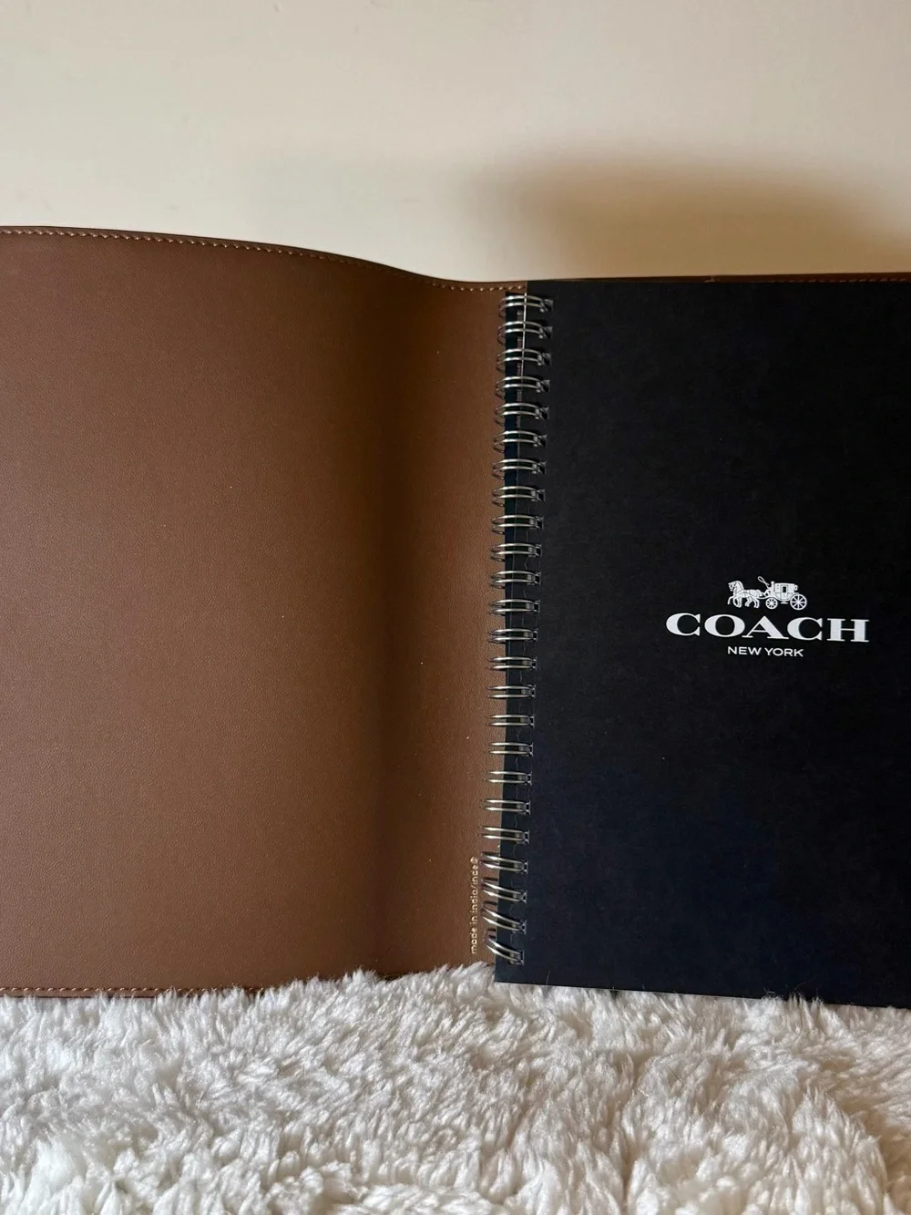 New Coach Tan & Floral Print Notebook CR423